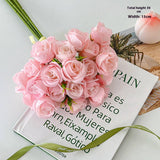 FAUX 27 HEAD ROSE BOUQUET FOR WEDDING HANDHELD_CWMM6585