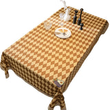 CHECKERBOARD TABLECLOTH SUEDE TABLECLOTH_CWMM0973