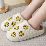 CUTE SEVEN SMILING FACE FUZZY SLIPPERS WOMEN_CWSHS0252