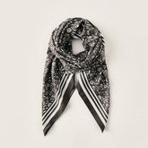 SWEET FLORAL FAUX SILK SCARF SQUARE NECK WRAP_CWASC0254