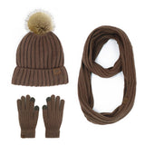 Winter Adult Outdoor Warm Knitted Scarf Suit Women_Cwmm2812