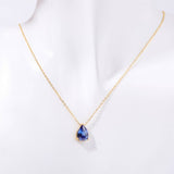 TEARDROP ZIRCON DECEMBER BIRTHSTONE NECKLACE_CWMM5534