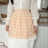 BOW LACE SKIRT AND HALF BODY APRON_CWMM5796