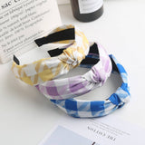 SIMPLE NEW STYLE PLAID KNOTTED HEADBAND_CWAHA1715