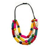 ETHNIC STYLE COLORFUL WOODEN BEADED NECKLACE_CWMM4957