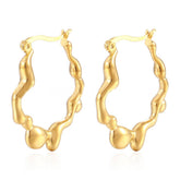 GOLD SIMPLE HUGGIE HOOP EARRINGS_CWAJE0577