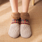 NON SLIP WARM PLUSH INDOOR SLIPPERS_CWMS0703