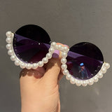 FASHIONABLE ROUND HALF FRAME SMALL SUNGLASSES_CWASG0782
