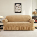 PUCKERED SKIRT SOFA COVER THICK STRETCHY_CWMM8321
