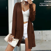 Vintage Unbuttoned Twist Cardigan Jacket