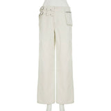 Workwear Three-Dimensional Pocket Straight Pants