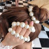 PEARL HAIR TIE BRACELET FOR WOMEN CHIC SWEET_CWAHA0128