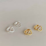 Valentines Day Simple Hollow Heart Earrings