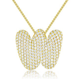 FASHIONABLE PENDANT NECKLACE ZIRCONIA LETTERS_CWMM5868