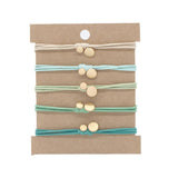 5 CARD MOUNTED GRADIENT SIMPLE HAIR SCRUNCHIES_CWAHA2722