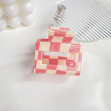 Checkerboard Hair Claw ? Candy Color Acetate Look_Cwmm10084
