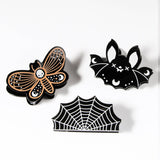 HALLOWEEN ACRYLIC HAIR CLAW SPIDER BAT DESIGN_CWAHA1446