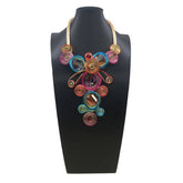 FASHION CRYSTAL ALUMINUM NECKLACE EARRINGS SET_CWMM4963