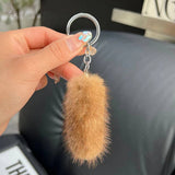 MINI CUTE PLUSH TAIL CAR KEYCHAIN BAG PENDANT_CWMM2537