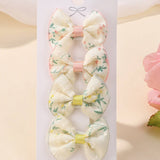 KIDS EMBROIDERED BOW HAIR CLIP SET HANDMADE_CWAHA6716