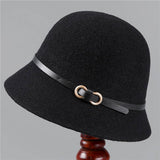 SIMPLE AND VERSATILE BUCKET HAT WITH BELT BUCKLE_CWAH1798