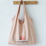FLORAL COTTON CANVAS TOTE BAG WITH WIDE STRAP_CWAB5657