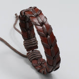 PERSONALIZED WOVEN VINTAGE LEATHER BRACELET_CWMM4463