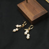 NEW RETRO SIMPLE NATURAL PEARL EARRINGS FOR WOMEN_CWAJE3820