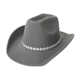 RHINESTONE WOOL FELT WESTERN COWBOY FEDORA HAT_CWAH3637