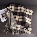 Classic Plaid Cashmere Feel Scarf For Women_Cwasc03235