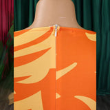 FASHIONABLE LACE UP PRINTED OVERSIZED DRESS_CWDMD3697