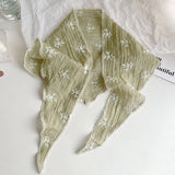 THIN FLORAL LACE TRIANGLE SCARF_CWASC0743