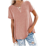 Versatile V-Neck Short-Sleeved Loose T-Shirt_Cwtbls02472