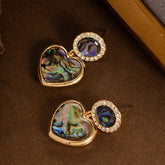 ABALONE EARRINGS WITH DIAMOND AND ZIRCONIA_CWMM4356