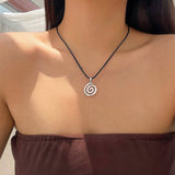 SWEET AND COOL DARK PASTORAL STARFISH NECKLACE_CWAJE1806