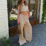 Waistcoat And Trousers Set That Exposes The Waist