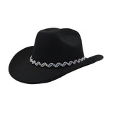 New Wool Fedora Cowboy Hat Western Ethnic Style_Cwah04460