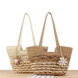 SEASIDE AND BEACH TRAVEL SIMIAN STYLE STRAW BAG_CWAB2015