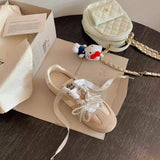 SATIN BALLET SNEAKERS WITH PEARL RIBBON TRIM_CWSHF0116