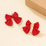 RED BOW EARRINGS MINIMALIST JEWELRY_CWAJE1137