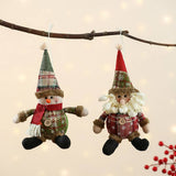 CHRISTMAS PLAID FABRIC DOLL PENDANT_CWMM1922