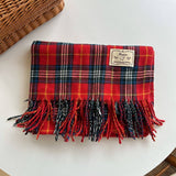 PLAID COLORBLOCK SCARF CLASSIC WINTER WRAP_CWASC2347