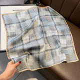 CHIC STRIPED SILK SCARF WOMEN S SQUARE SHAWL_CWASC0604