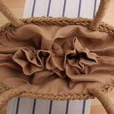 FOREST STYLE LITERARY LETTER PORTABLE STRAW BAG_CWAB2113