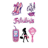 PINK GUITAR GIRL TATTOOS WATERPROOF KIDS PARTY_CWMM8382