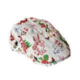 RETRO FUNNY GRAFFITI FORWARD CAP BERET_CWAB2899