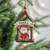 Wooden House Christmas Tree Hanging Ornament_Cwmm9778