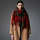 CHRISTMAS PLAID SCARF RED GREEN WINTER WRAP_CWASC1275