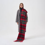 Red Plaid Scarf - Retro Warm Wrap For Couples_Cwasc2331