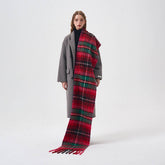 Red Plaid Scarf - Retro Warm Wrap For Couples_Cwasc2331